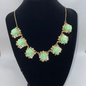 Mint Rose Statement Necklace